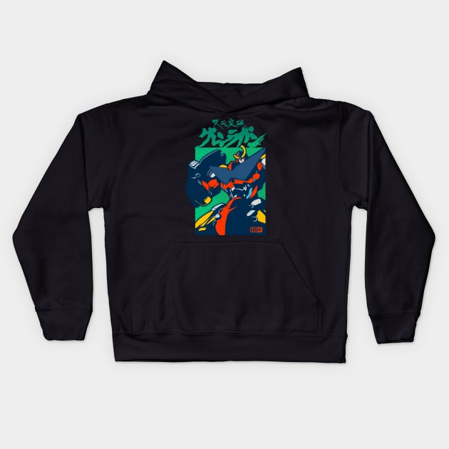 202 POP Gurren Kids Hoodie by Yexart